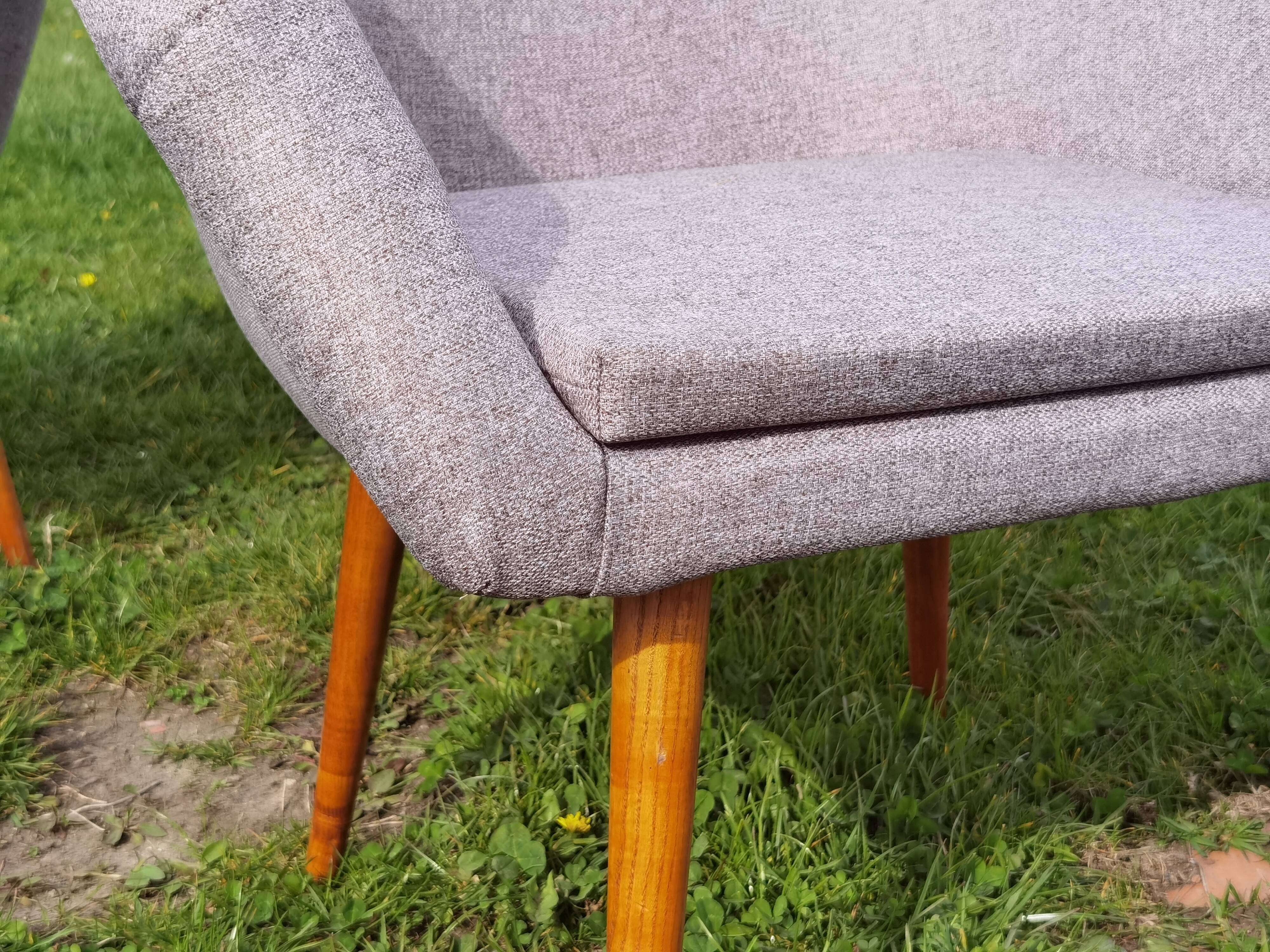 Pair of fiber armchair Miroslav Navratil gray