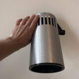 Pair of adjustable wall lights, brushed metal, France 1970