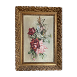 Old painting, still life with roses (late nineteenth)
