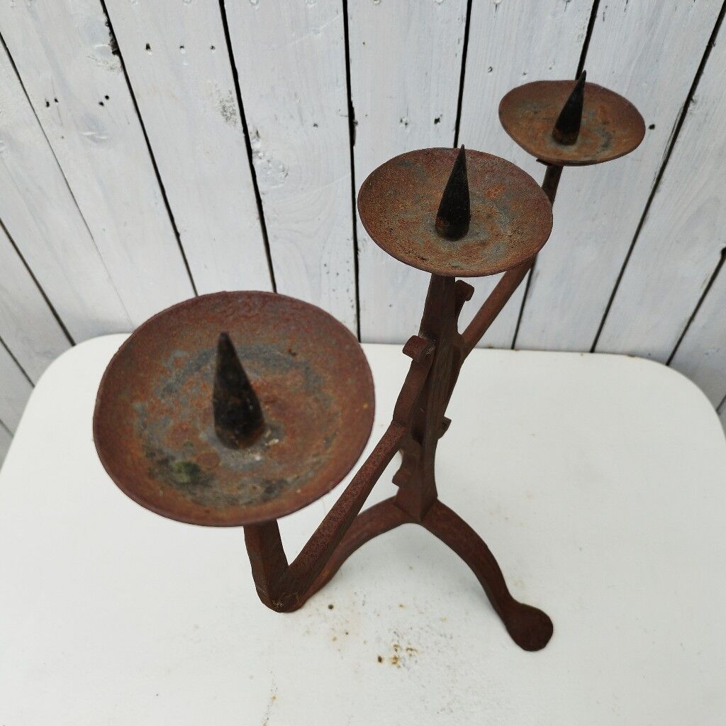 Candle holder pique candle candle 3 branches wrought iron