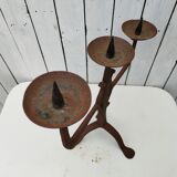 Candle holder pique candle candle 3 branches wrought iron