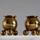 Pair of Mid-Century Swedish Brass Candle Holders by Gusum Bruk