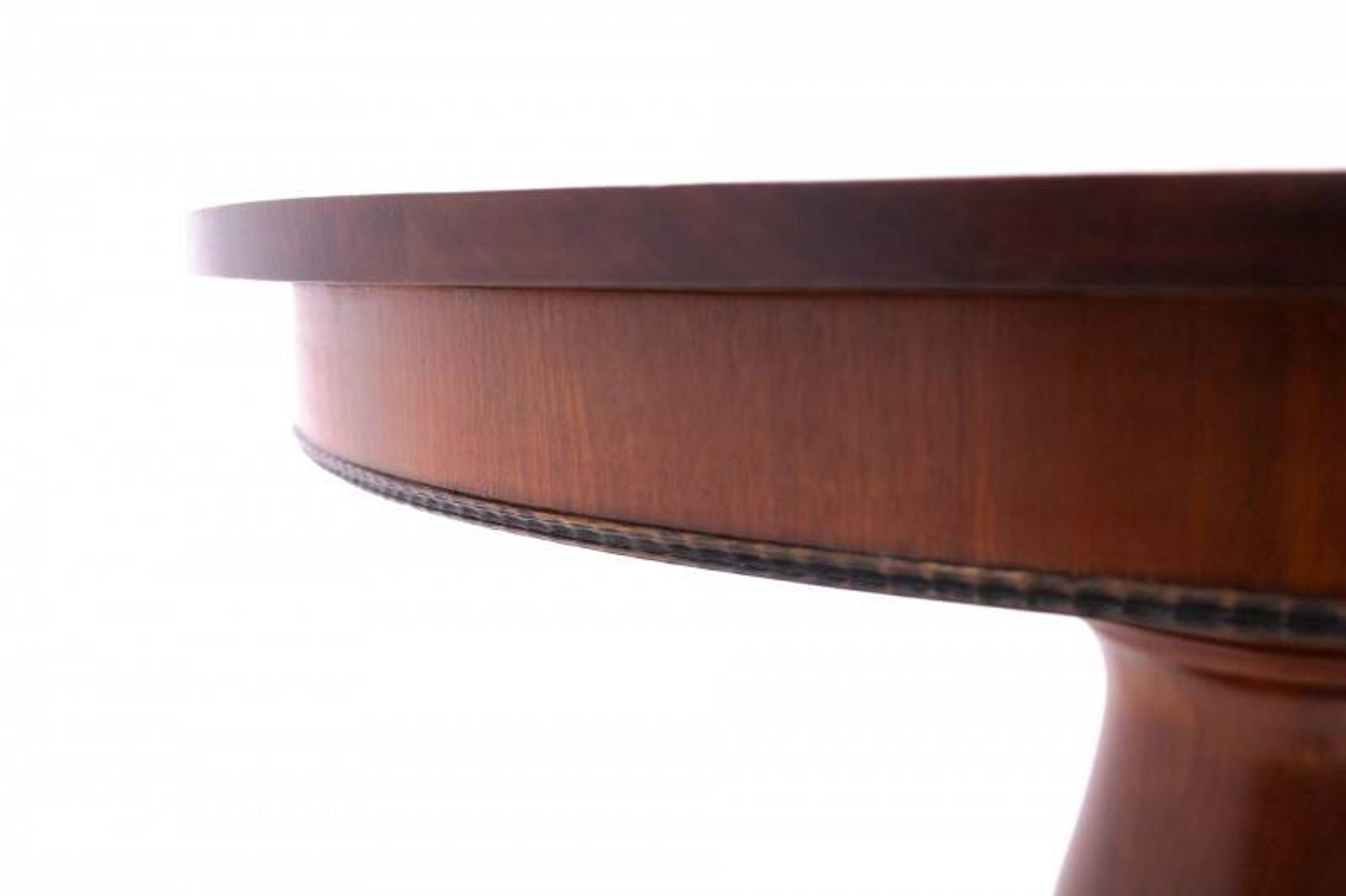 Antique round-top table from Northern Europe, around 1900. After renovation.