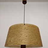 Danish teak and fiberglass pendant lamp from the 50s/60s
