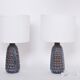 Pair of Tall Blue Mid-Century Modern Table Lamps model 3340 by Einar Johansen for Soholm