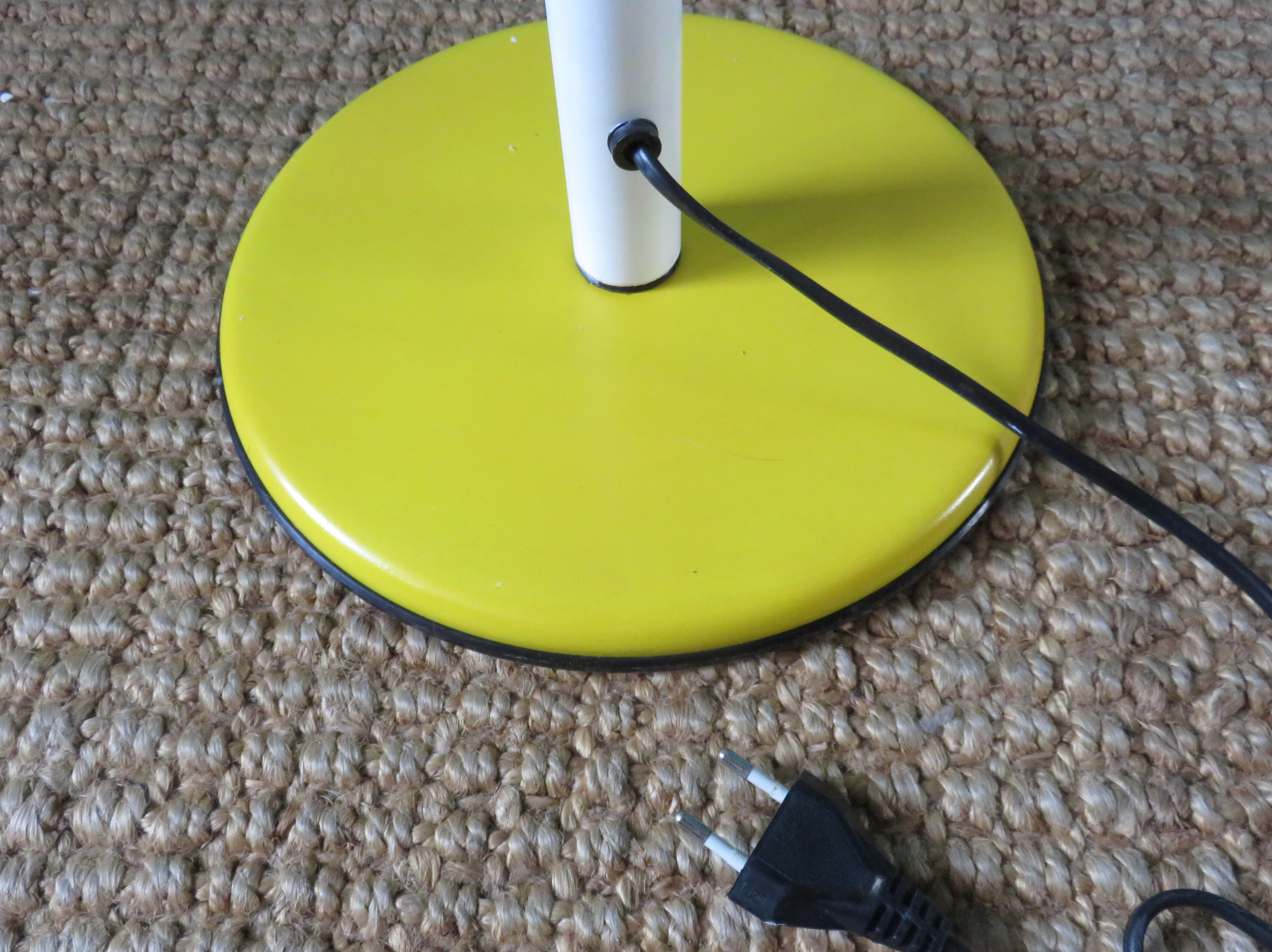 Space lamp yellow and white sweden 1970