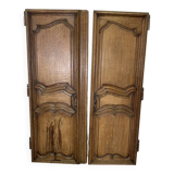 Pair of solid oak cabinet doors
