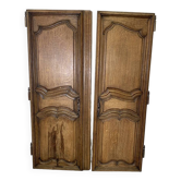 Pair of solid oak cabinet doors