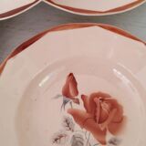 Hollow plates old earthenware Digoin Sarreguemines numbered vintage