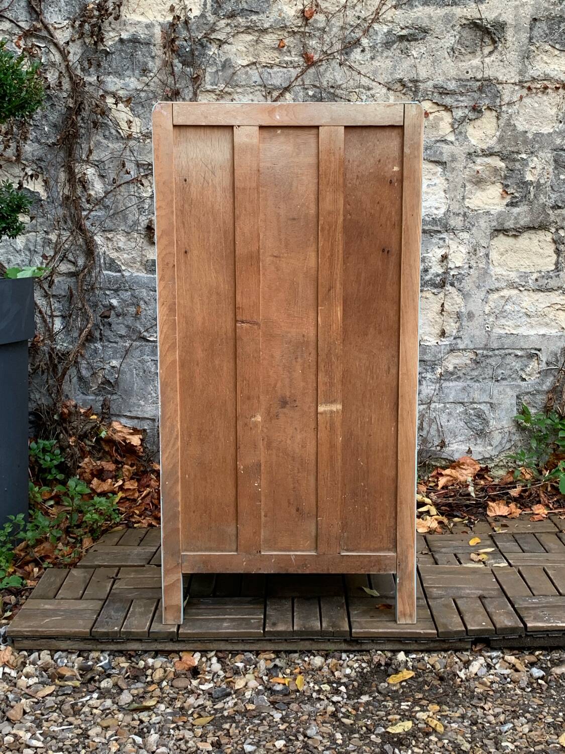 Vintage gray green bathroom chest of drawers