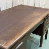 60s English flat desk in oak