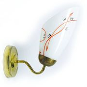 Glass wall lamp, Poland, 1950s