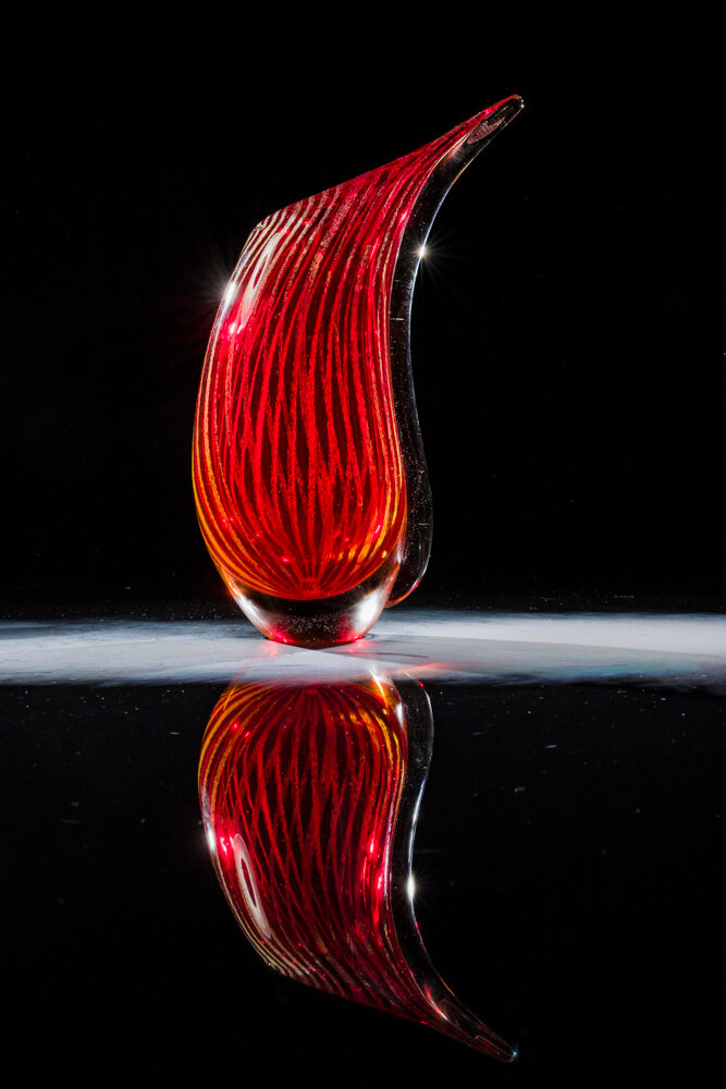 Italian Murano sommerso vase by Flavio Poli
