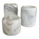 Trio bougeoirs vintage en marbre