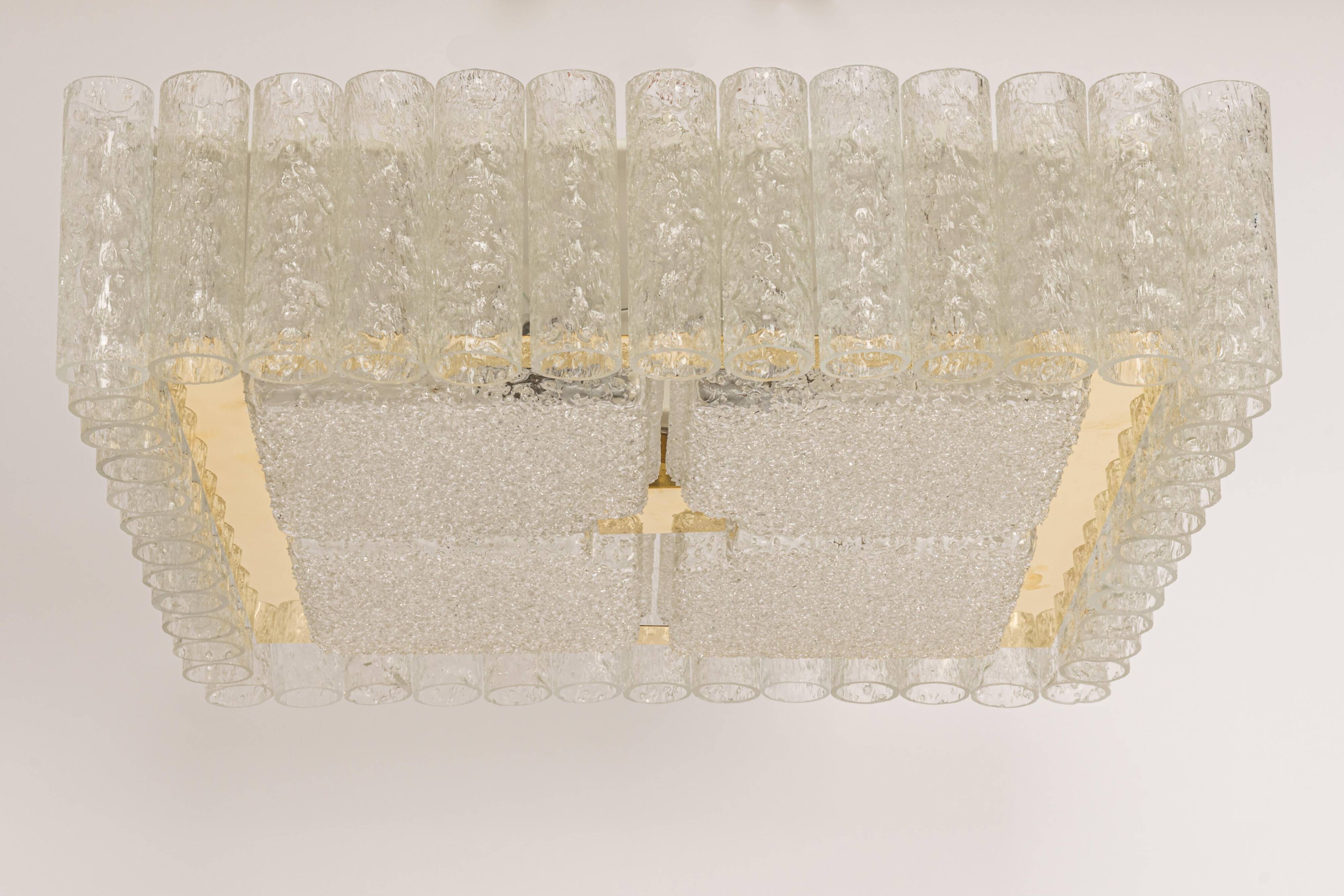 Murano glass ceiling light by Doria, Germany, 1960s.