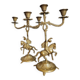 Set of two vintage jumper candlesticks