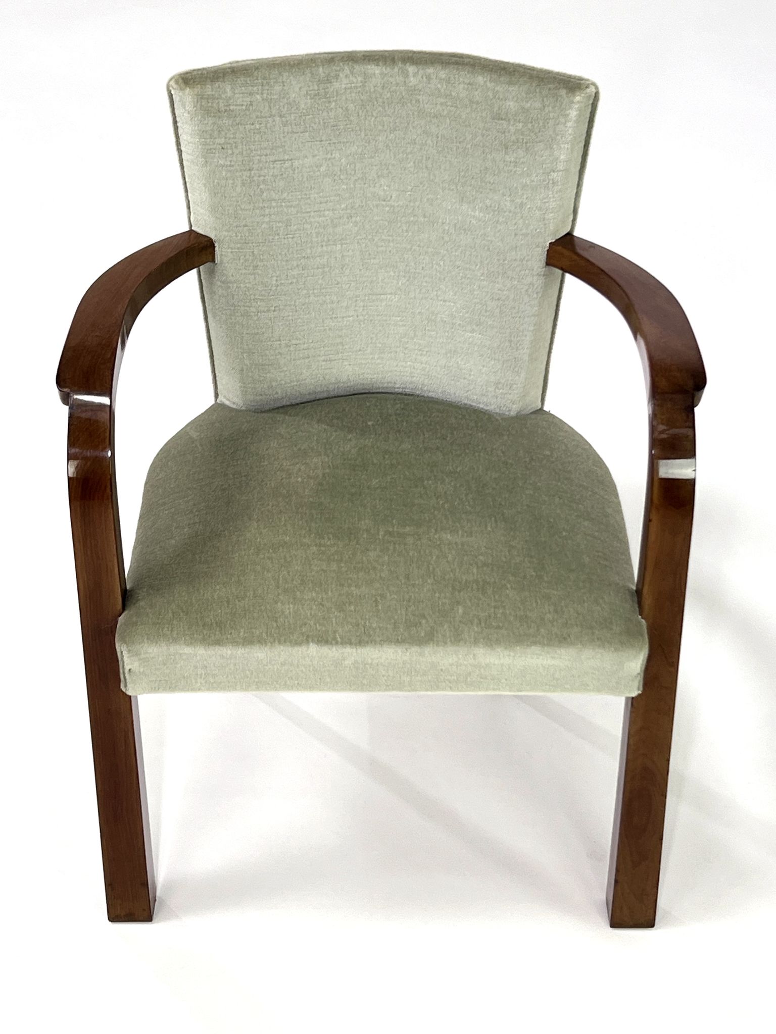 Pair of armchairs art deco 30/40 in wood and velvet