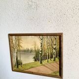 Huile sur toile sous verre