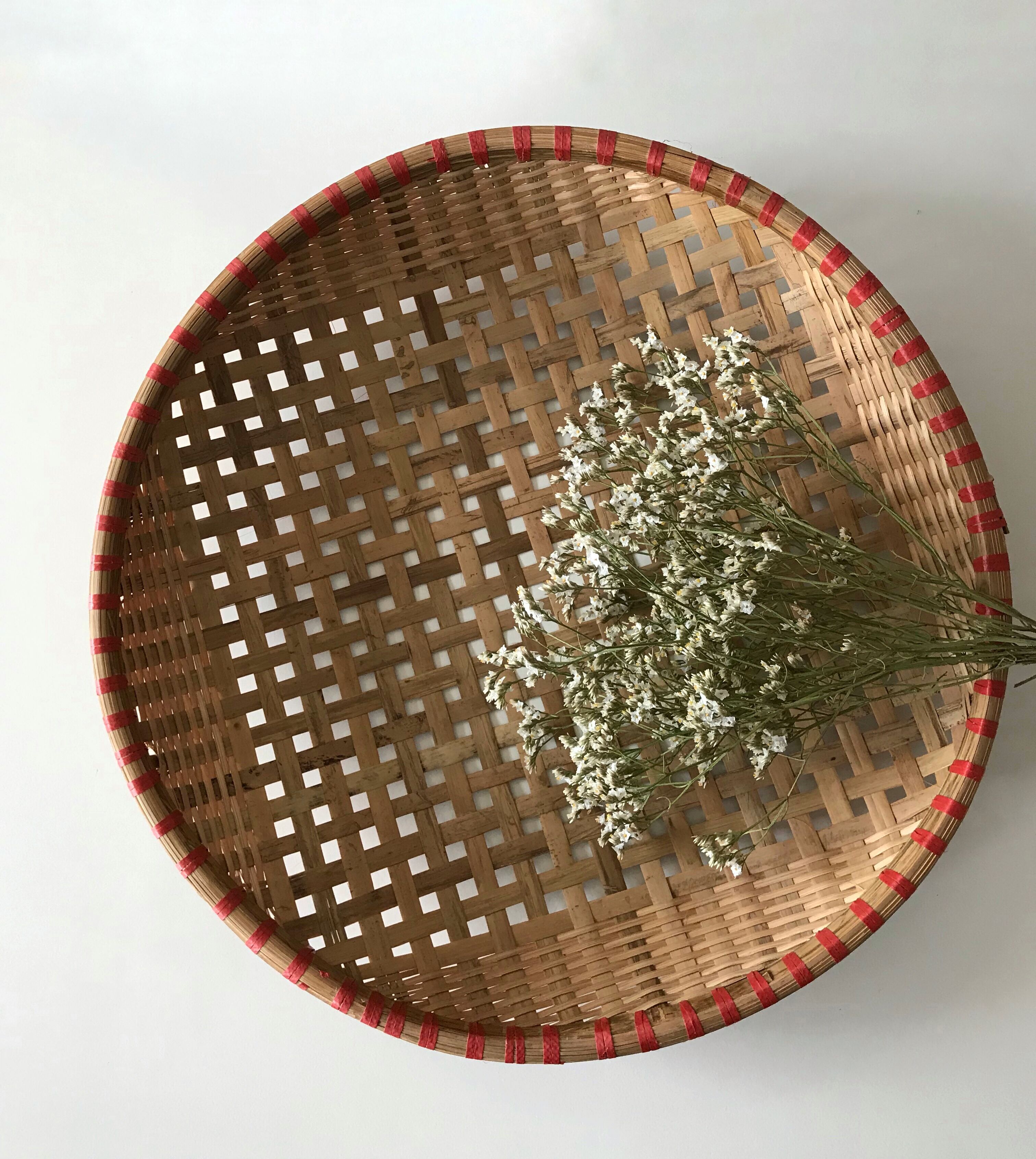 Large round Bohemian hamper