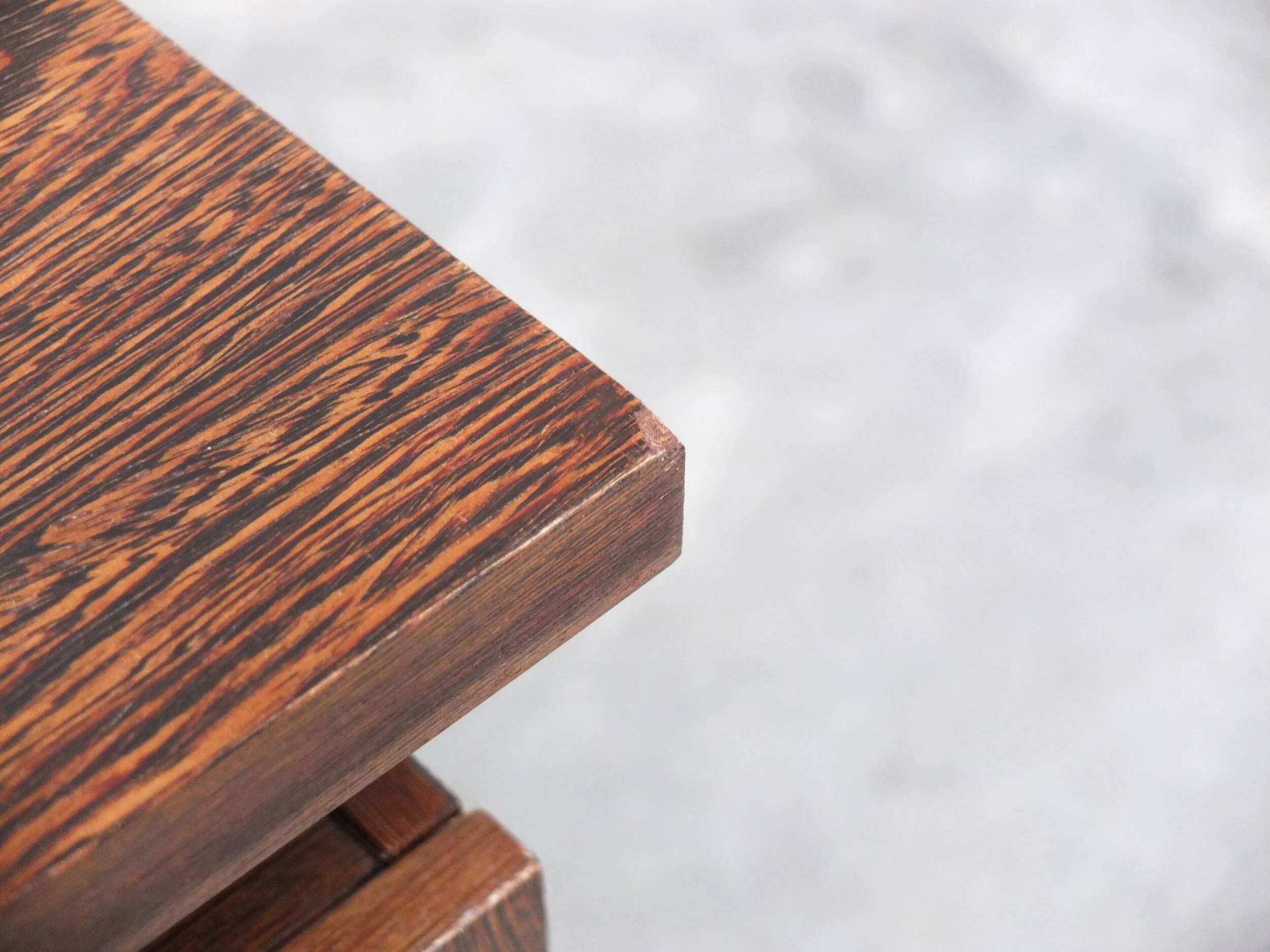 Freestanding modernist writing desk in wengé, 1960s