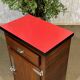 Bistro sideboard with 1 mahogany door and Formica top from the 1950s.