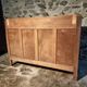 French Art Deco walnut sideboard with marble top (1930s)