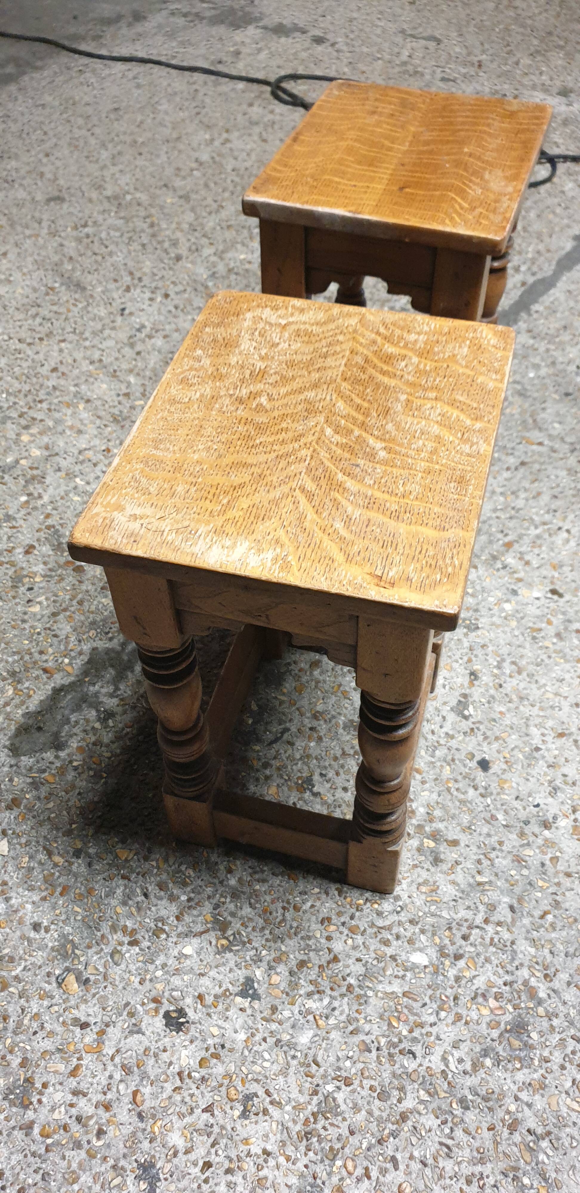 Solid oak stools