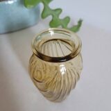 Small yellow draped bulb vase