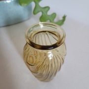 Small yellow draped bulb vase