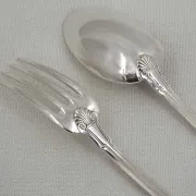 Boulenger Godrons 12 forks + 8 dessert spoons, 20 pieces.