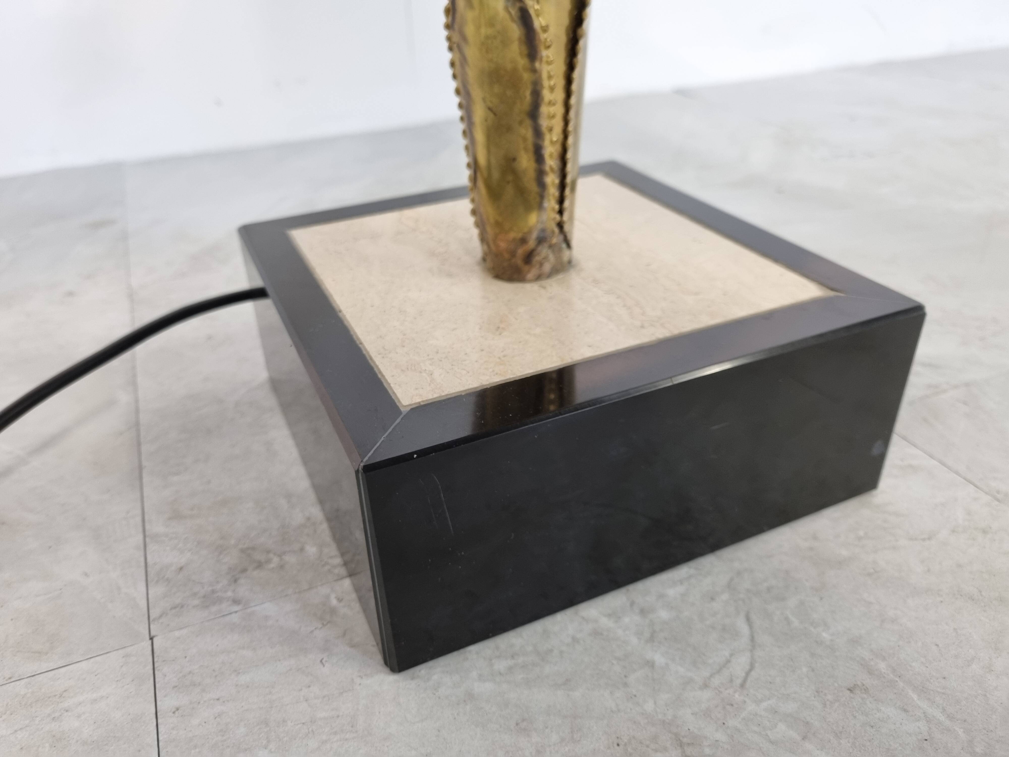 Maison jansen palm table lamp, 1970s