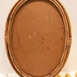 Miroir rotin ovale
