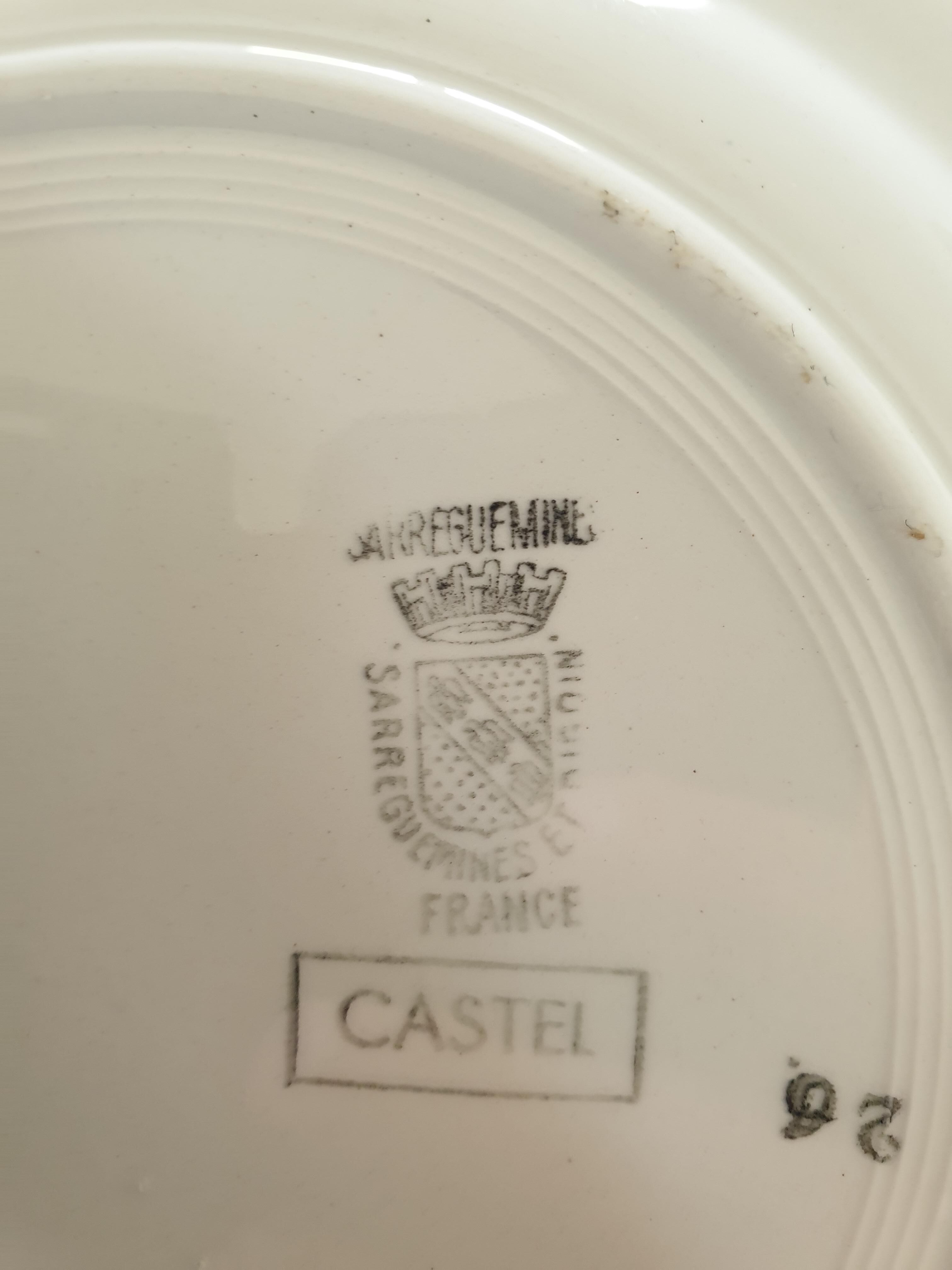 Digoin sarreguemines flat plate composition