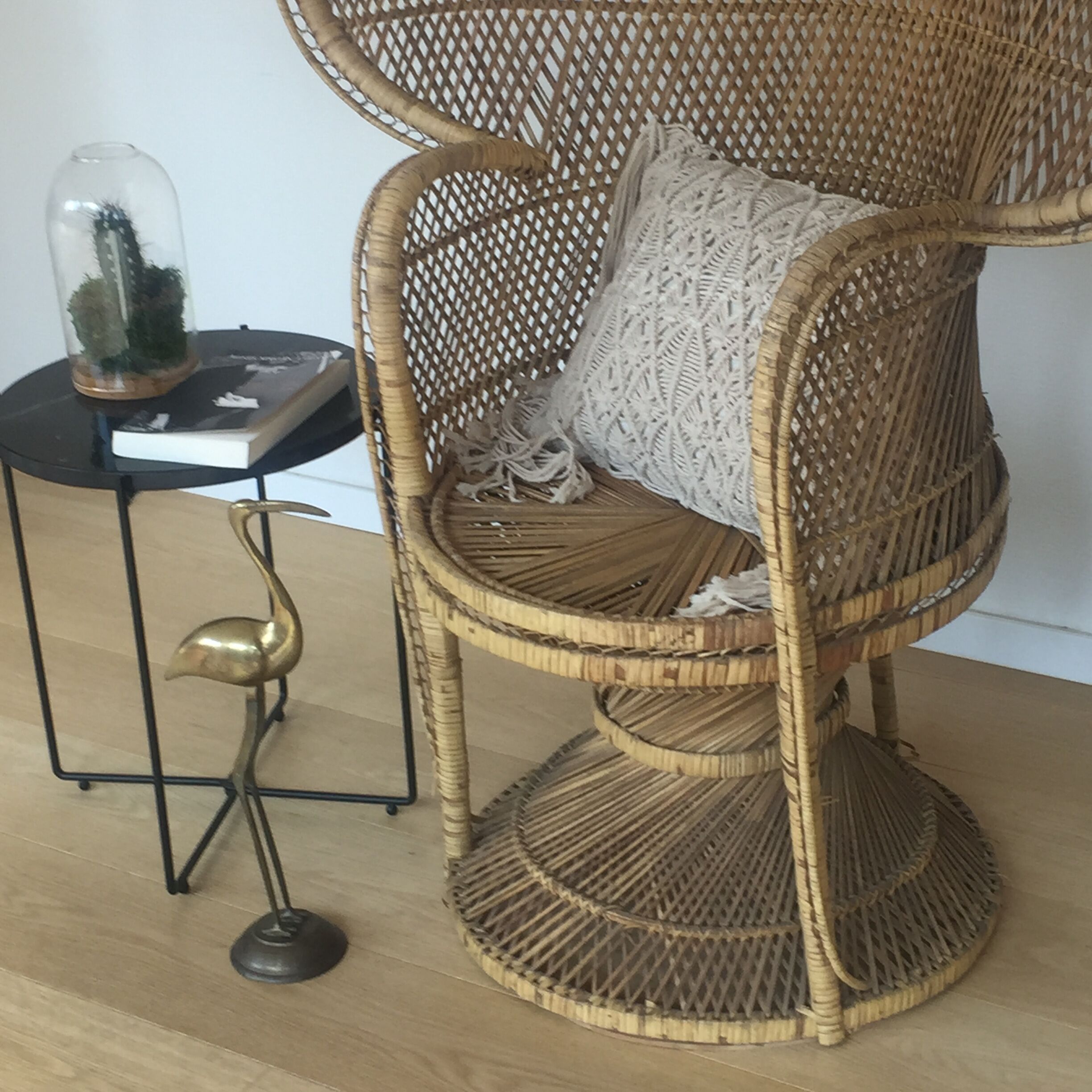 Emmanuelle vintage rattan armchair
