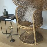 Emmanuelle vintage rattan armchair