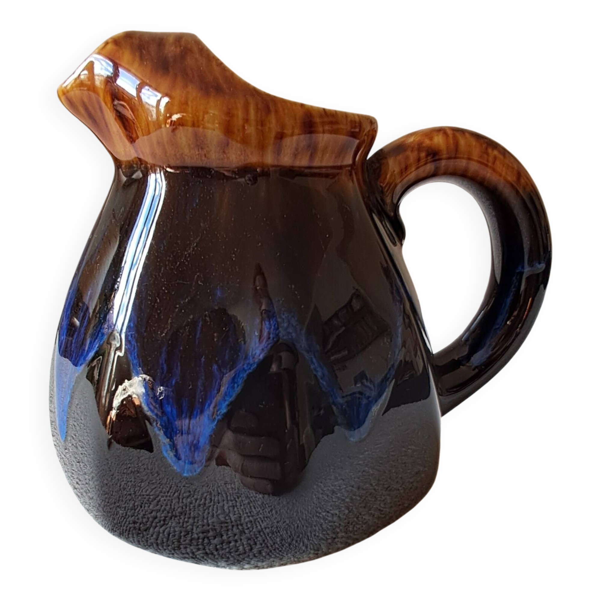 Vintage flamed ceramic jug alpho