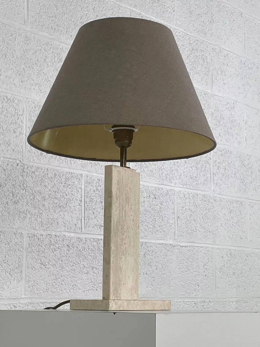 vintage marble and brass lamp