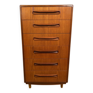 Commode haute en teck