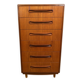 Commode haute en teck vintage rétro des années 50 par G Plan – Fresco