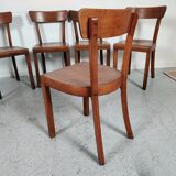 6 vintage bistro chairs, 50s/60s