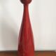 Série de 3 vases céramique rouge vintage des années 60-70