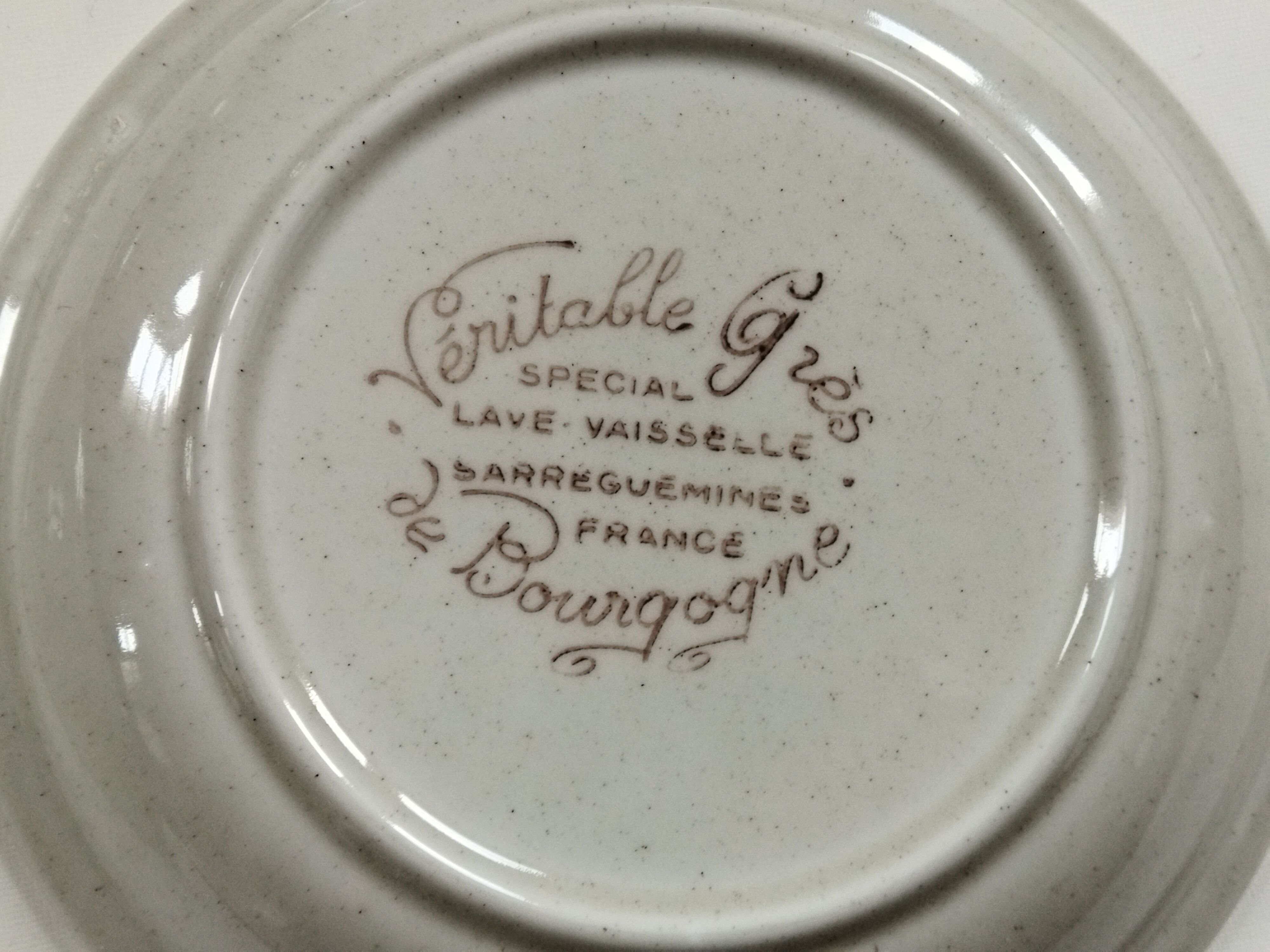 4 assiettes creuses Sarreguemines "Chardons"