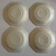 Set de 4 assiettes octogonales perles Creil & Montereau 19e