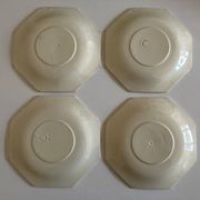 Set de 4 assiettes octogonales perles Creil & Montereau 19e
