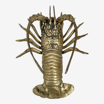 Vintage brass lobster
