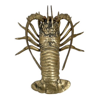 Vintage brass lobster