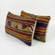 Set of 2 vintage kilim cushion covers 28x58 cm