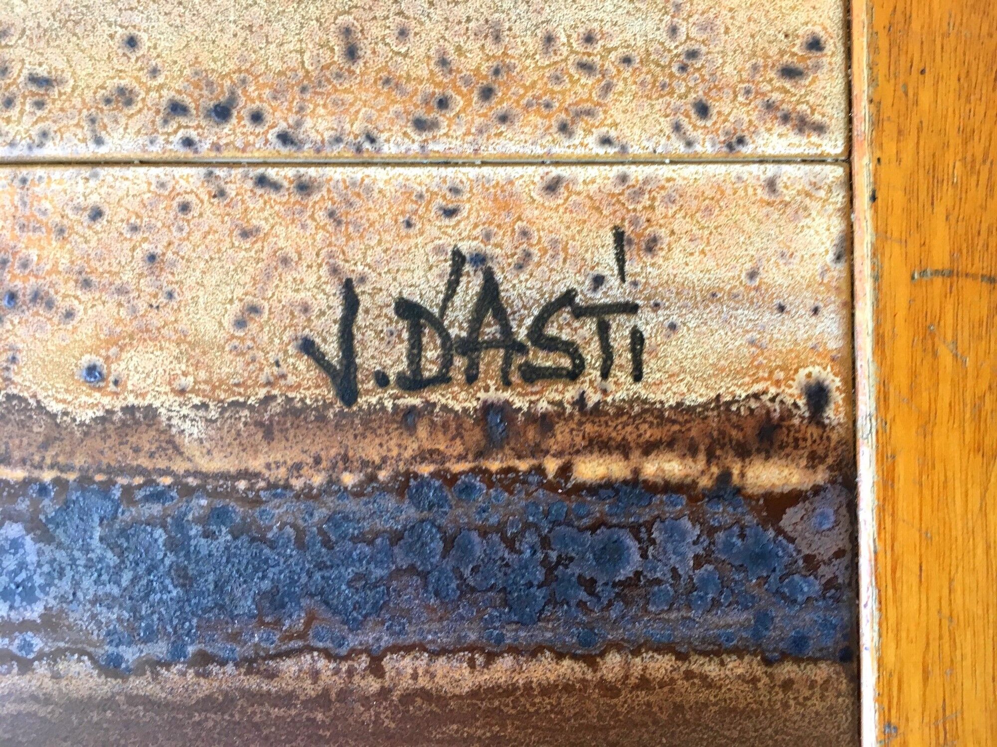 1960s vintage Vallauris ceramic coffee table