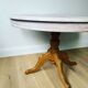 Table ronde en chêne massif extensible