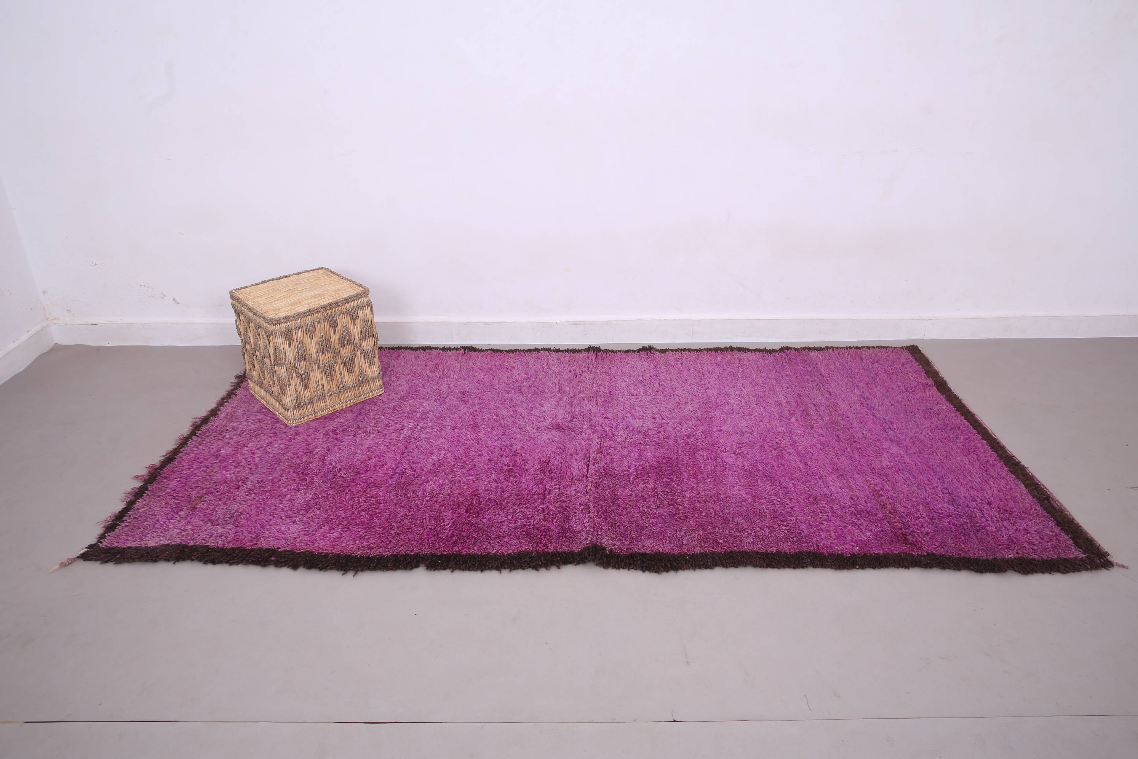Vintage purple moroccan rug 134x272 cm - Berber rug - Wool rug handmade